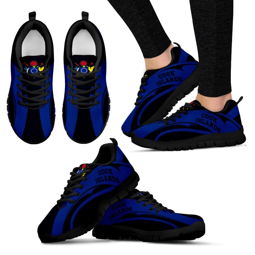 Cook Islands Sneakers - Camber Style 01 Women's Sneakers - Black - 1 Black - Polynesian Pride