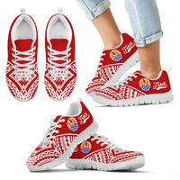 Tahiti Sneakers - Tahiti Flag Polynesian Tattoo 2nd Ver - Polynesian Pride