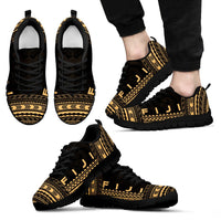 Fiji Sneakers - Fiji Polynesian Chief Tattoo Gold Version - Polynesian Pride