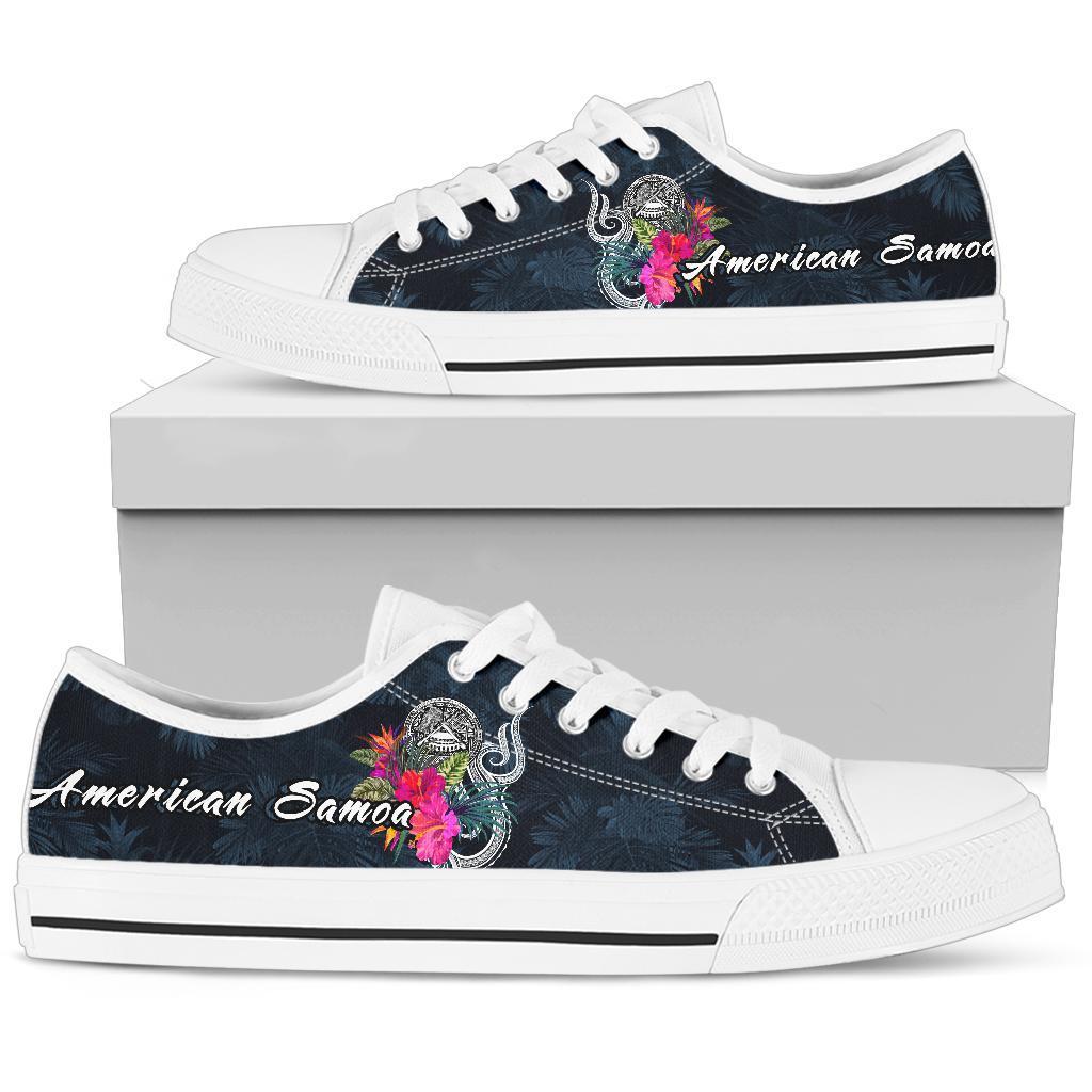 American Samoa Polynesian Low Top Shoe - Tropical Flower - Polynesian Pride