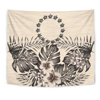 Cook Islands Tapestry - The Beige Hibiscus - Polynesian Pride