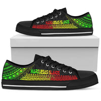 Marquesas Islands Low Top Shoes - Polynesian Reggae Chief Version - Polynesian Pride