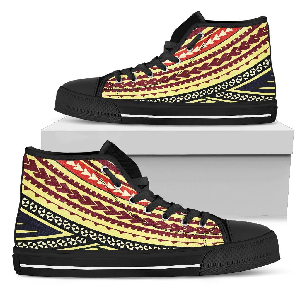 Polynesian High Top Shoes - Multiple Version Unisex Black - Polynesian Pride