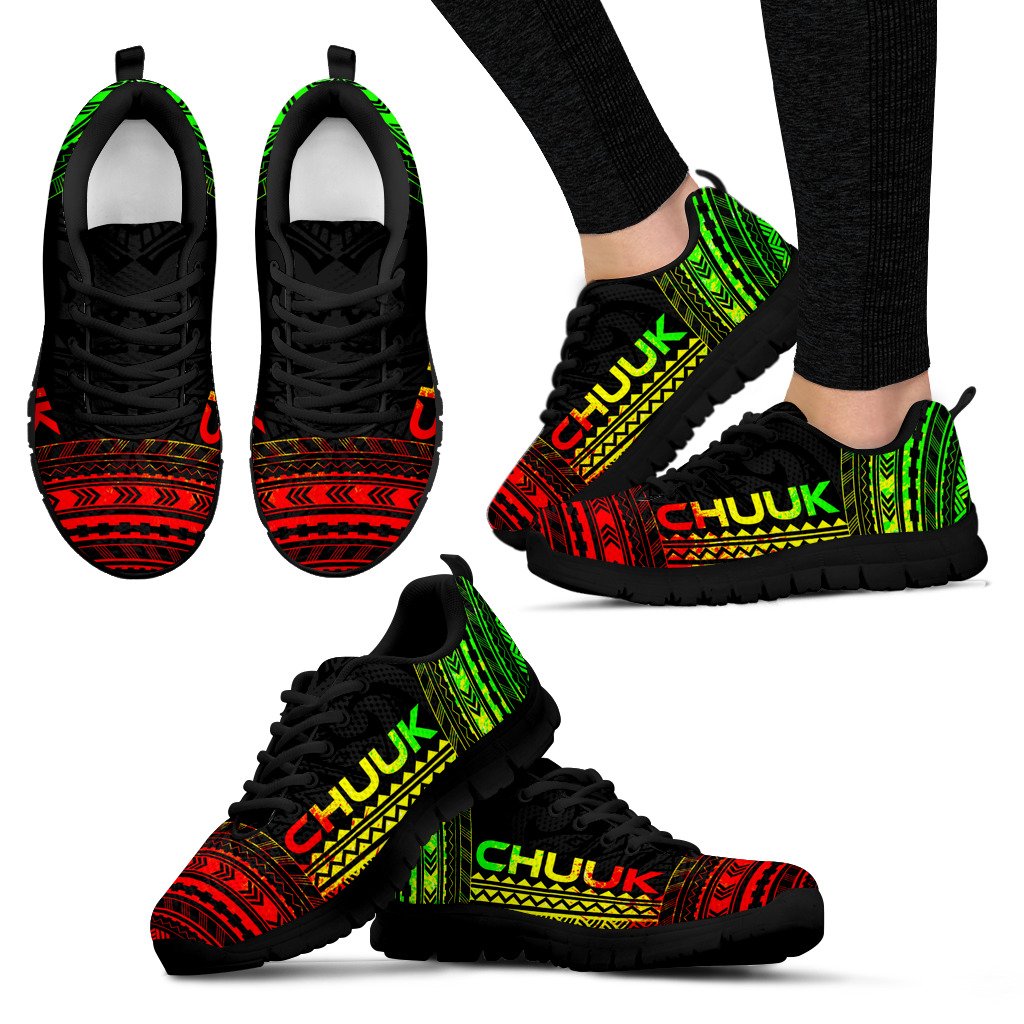 Chuuk Sneakers - Chuuk Polynesian Chief Tattoo Reggae Version - Polynesian Pride