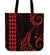 Hawaii Kakau Red Polynesian Tote Bag Tote Bag One Size Red - Polynesian Pride