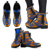 Marshall Islands Leather Boots - Polynesian Tattoo Flag - Polynesian Pride