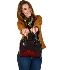 Personalised - Hawaii Royal Hibiscus Polynesian Tribal Shoulder Handbag Red AH - Polynesian Pride