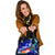 Vanuatu Shoulder Handbag - Humpback Whale with Tropical Flowers (Blue) One Size Blue - Polynesian Pride