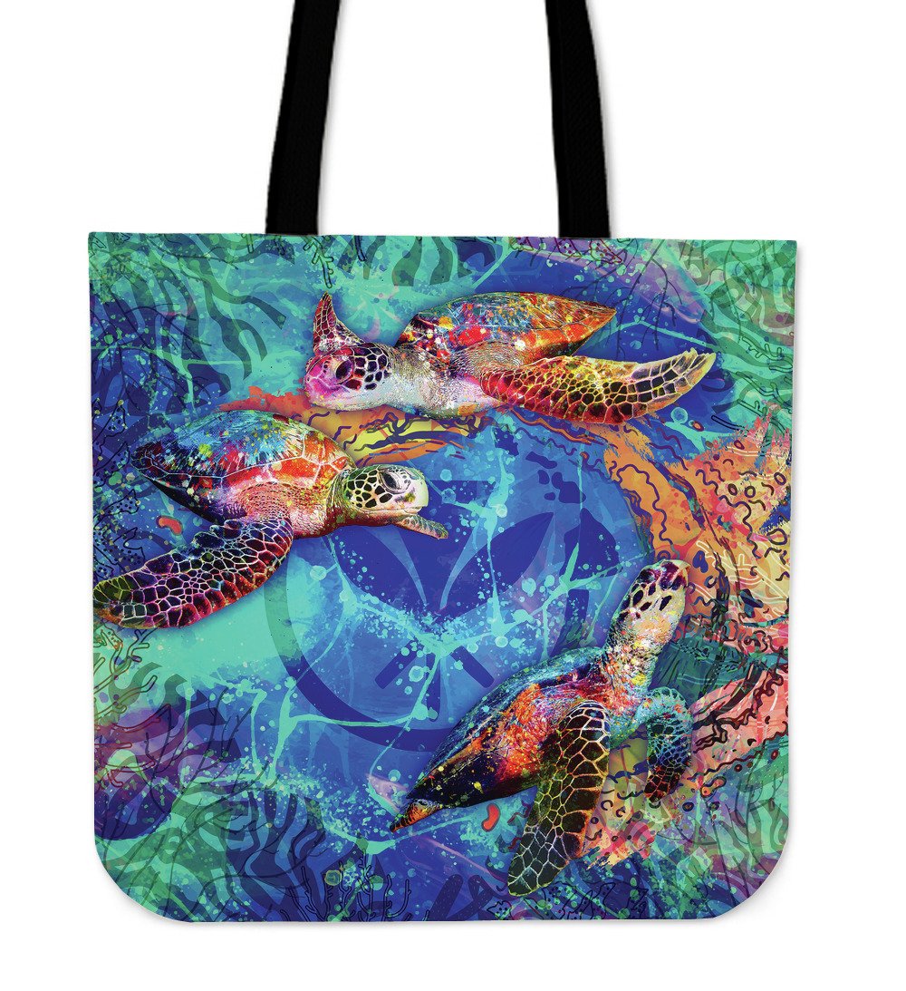 Polynesian Hawaii Tote Bag - Coral Treasure Tote Bag One Size Blue - Polynesian Pride