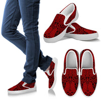 Polynesian Slip Ons Red Women's Slip Ons White - Polynesian Pride