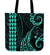 Hawaii Kakau Turquoise Polynesian Tote Bag Tote Bag One Size Turquoise - Polynesian Pride