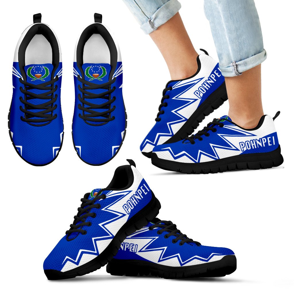 Pohnpei Sneakers - Pohnpei Flag Thunder Style - Polynesian Pride