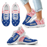 Samoa Sneakers - Samoa Flag Polynesian Tattoo - Polynesian Pride