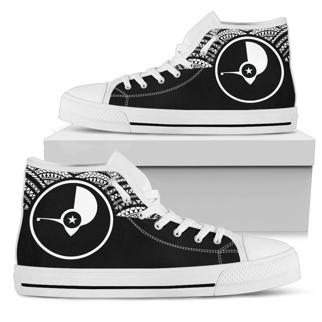Yap High Top Shoes - Micronesian Black Style - Polynesian Pride