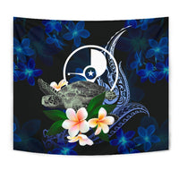 Yap Micronesia Tapestry - Turtle With Plumeria Flowers - Polynesian Pride