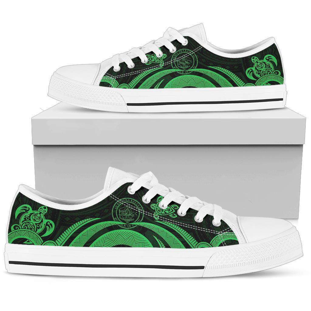 Palau Low Top Canvas Shoes - Green Tentacle Turtle - Polynesian Pride