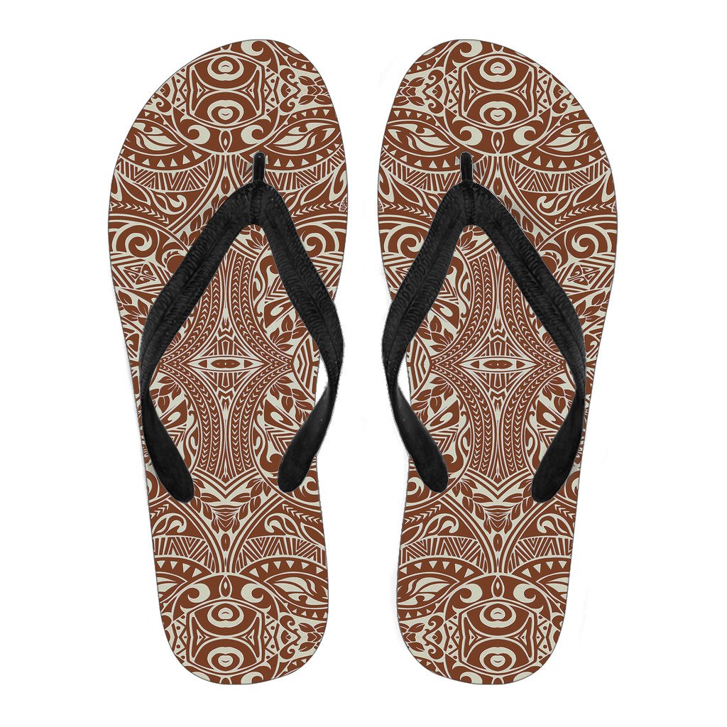 Polynesian Culture Flip Flops Women's Flip Flops - Black - 3 - Polynesian Pride