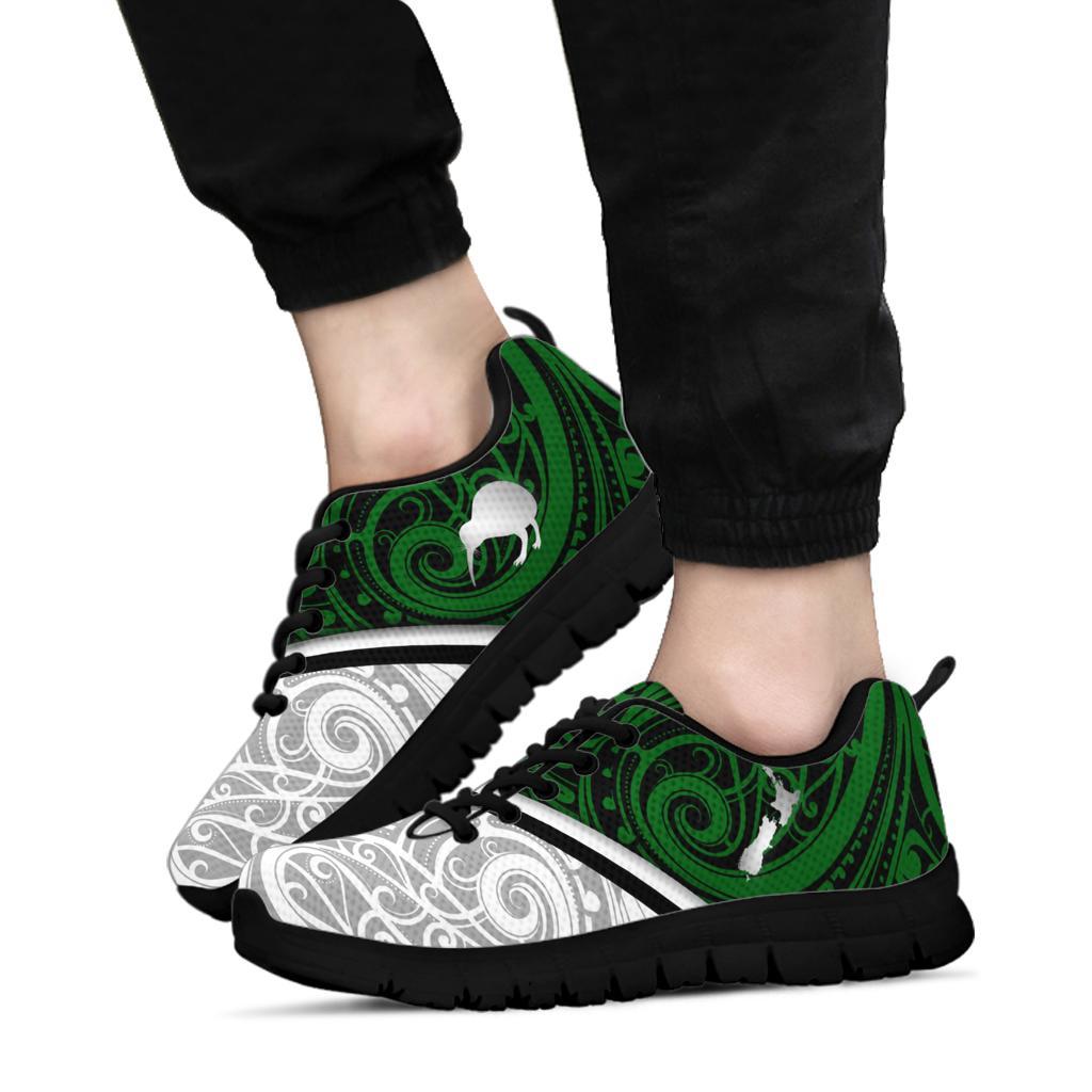 New Zealand Maori Rugby Sneakers Pride Version - White Women's Sneakers - Black - 1 Black - Polynesian Pride