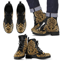 Marshall Islands Leather Boots - Tribal Gold Gold - Polynesian Pride