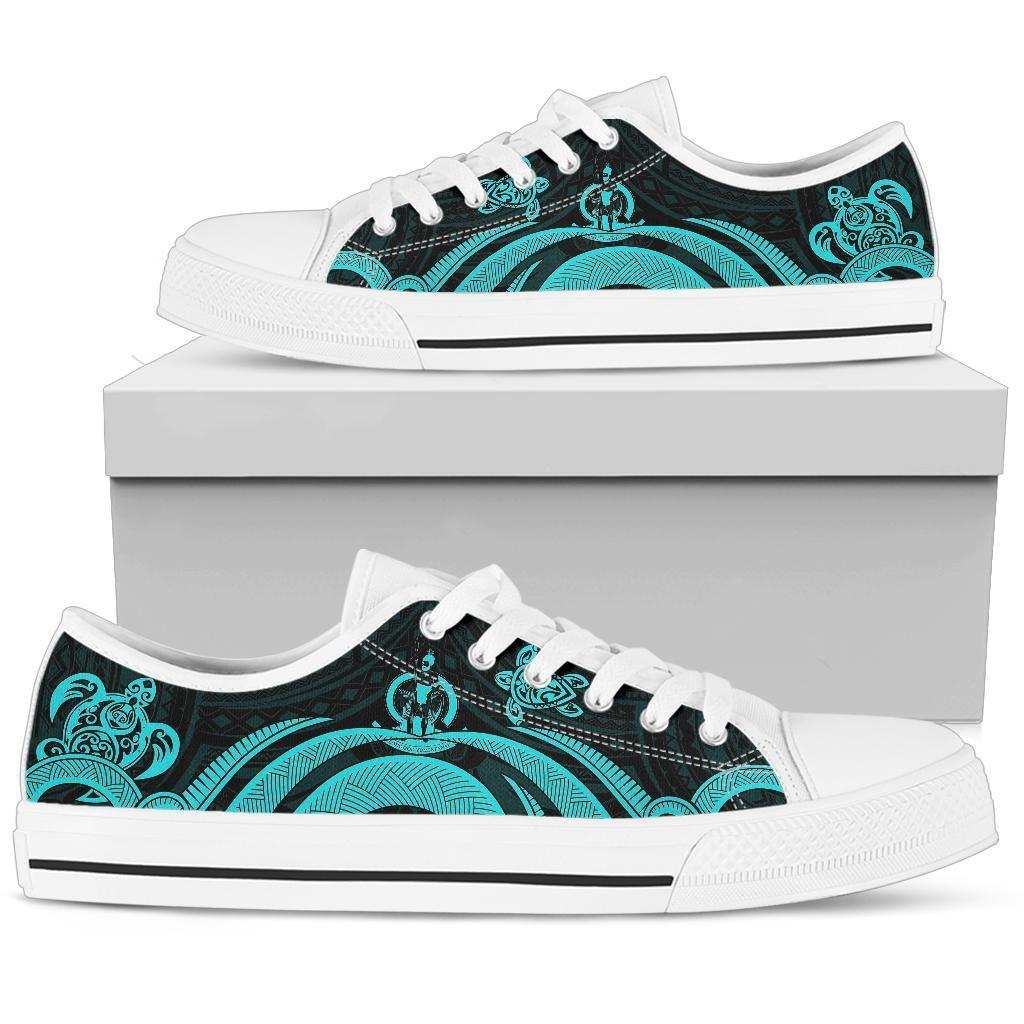 Vanuatu Low Top Canvas Shoes - Turquosie Tentacle Turtle - Polynesian Pride