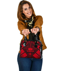 Samoa Polynesian Shoulder Handbag - Samoa Red Seal with Polynesian Tattoo - Polynesian Pride