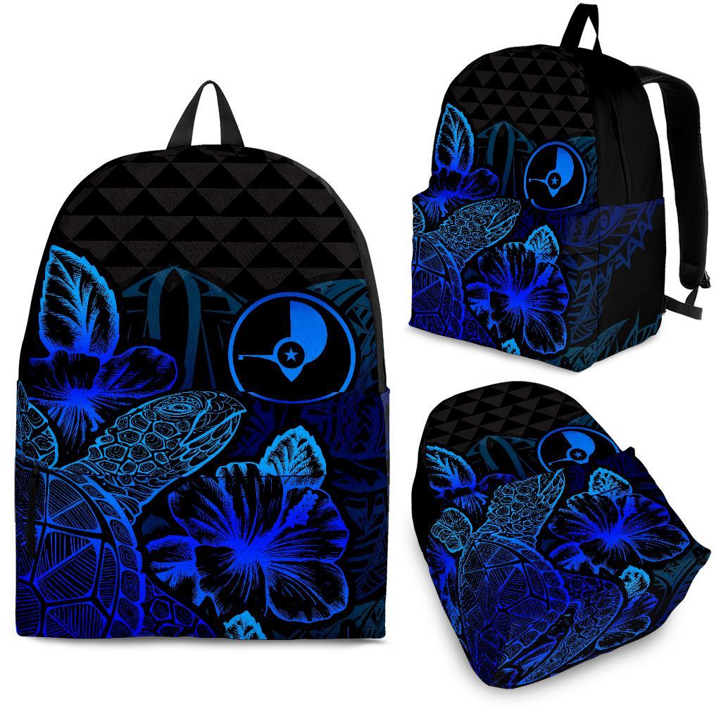 Yap Polynesian Backpack Turtle Hibiscus Blue Blue - Polynesian Pride