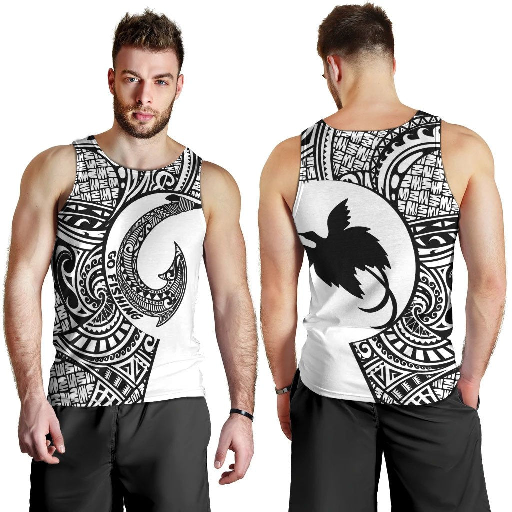 Papua New Guinea Polynesian Men's Tank Top - Go Fishing - Polynesian Pride