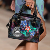 American Samoa Shoulder Handbag - Plumeria Flowers Style - Polynesian Pride