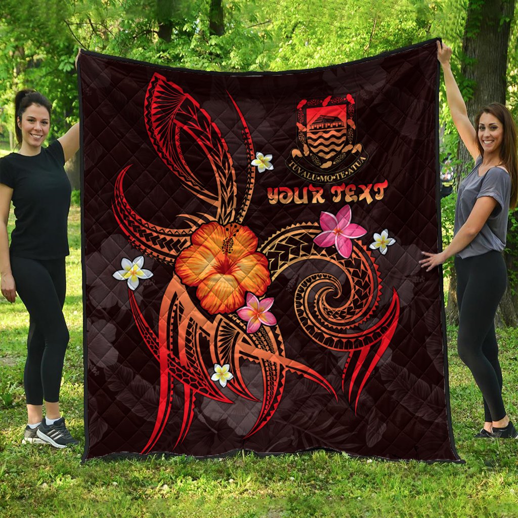 Tuvalu Polynesian Personalised Premium Quilt - Legend of Tuvalu (Red) - Polynesian Pride