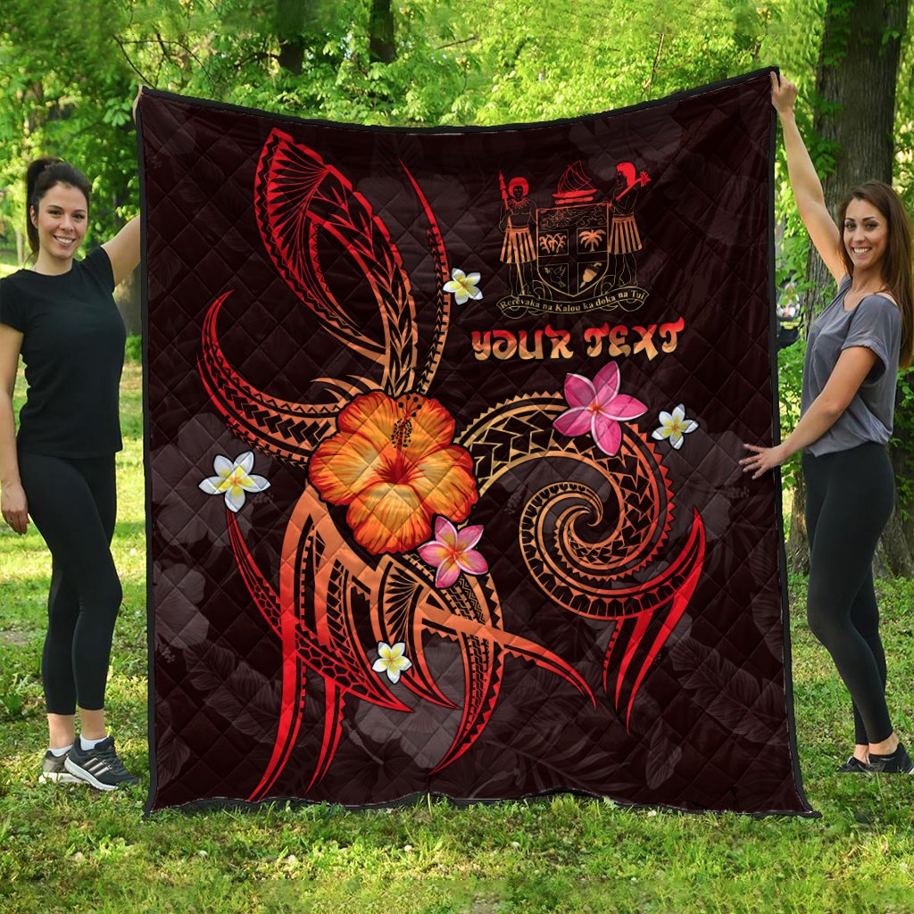 Fiji Polynesian Personalised Premium Quilt - Legend of Fiji (Red) - Polynesian Pride