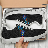 Guam Sneakers - KingFisher Bird With Map - Polynesian Pride
