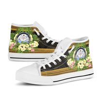 Marshall Islands High Top Shoes - Polynesian Gold Patterns Collection - Polynesian Pride