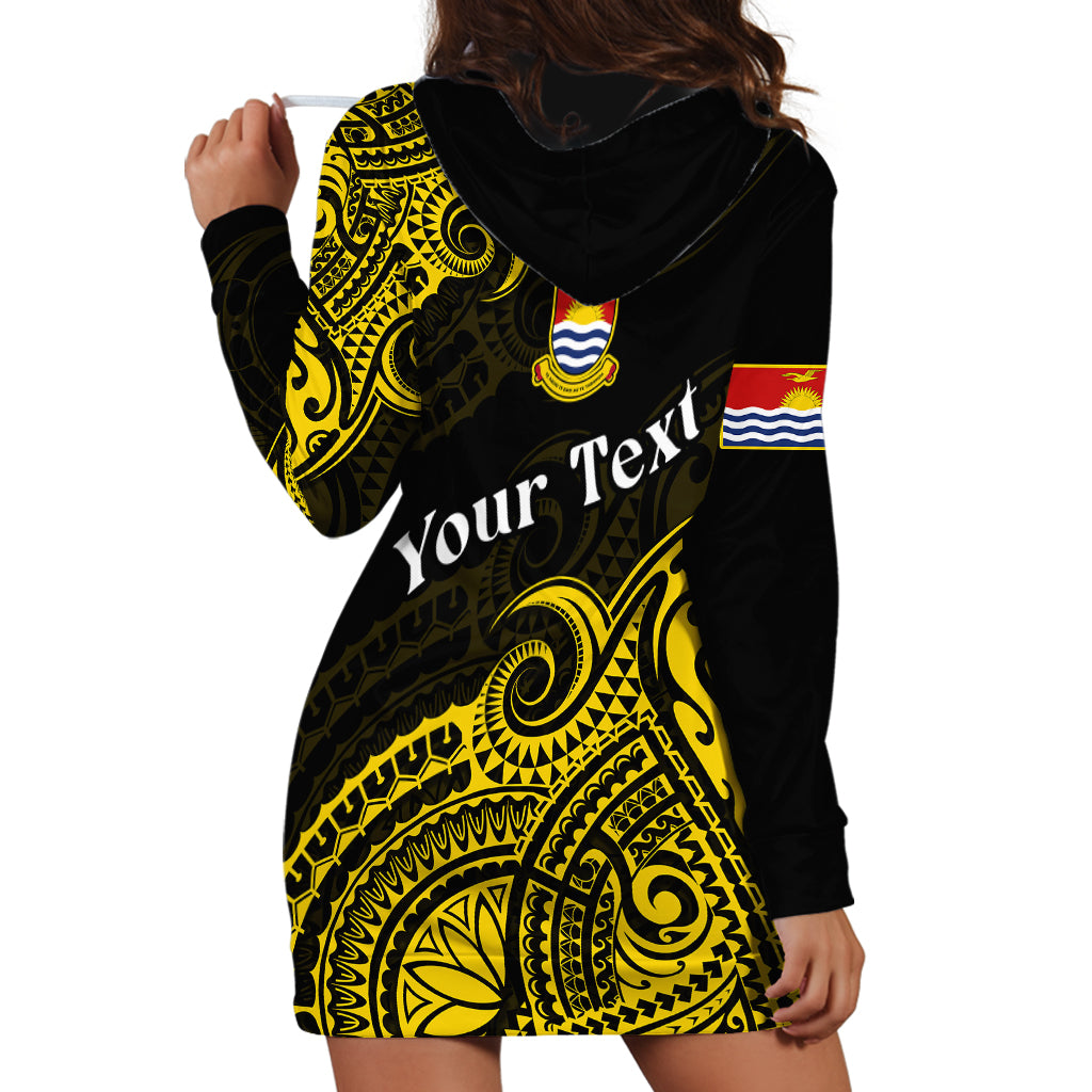 (Custom Personalised) Ribaberiki Kiribati Coat Of Arms Mix Yellow Polynesian Hoodie Dress LT14 - Polynesian Pride