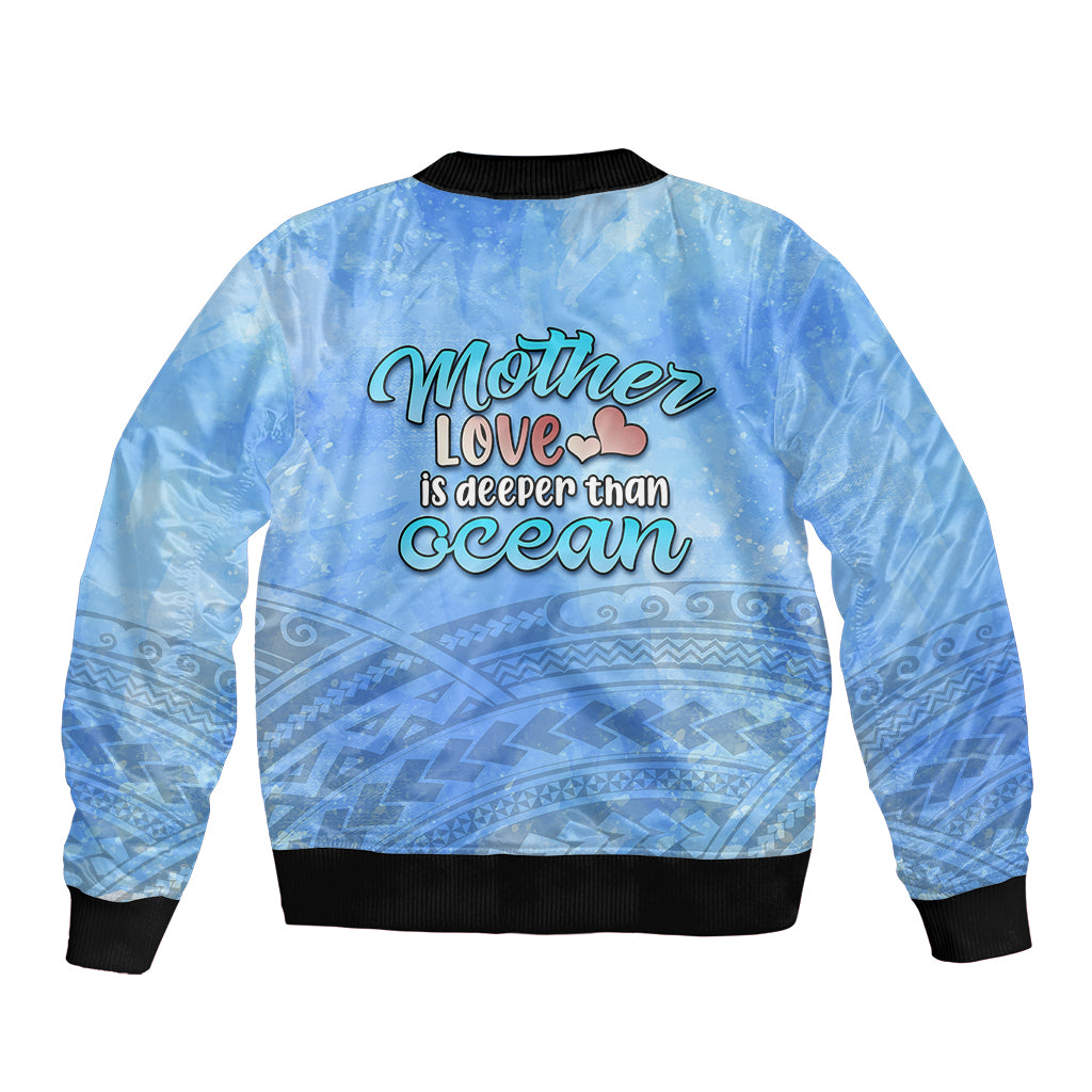 Mother's Day Elephant Watercolor Style Mix Polynesian Pattern Bomber Jacket TS07 - Polynesian Pride