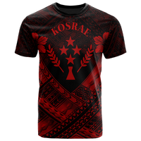 Kosrae Polynesian Custom T Shirts Kosrae RedCamisole Hibiscus Style Unisex Red - Polynesian Pride