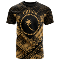 Chuuk Polynesian T Shirt Chuuk Gold Seal Camisole Hibiscus Style Unisex Art - Polynesian Pride