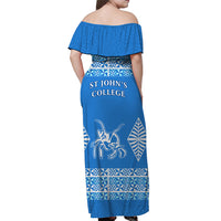 St John College Tonga Off Shoulder Long Dress Tonga Pattern LT13 - Polynesian Pride