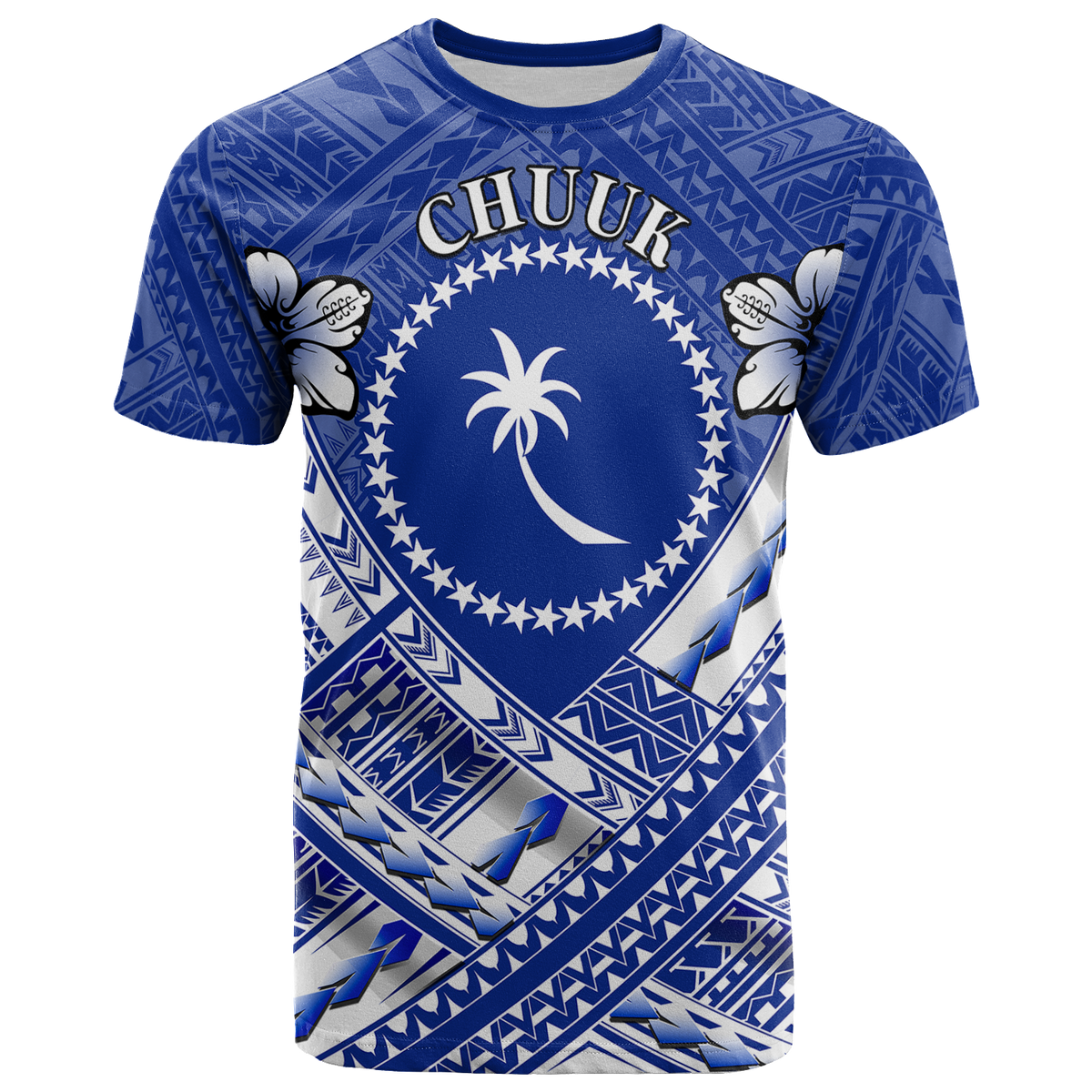Chuuk Polynesian T Shirt Chuuk Flag Camisole Hibiscus Style Unisex Art - Polynesian Pride