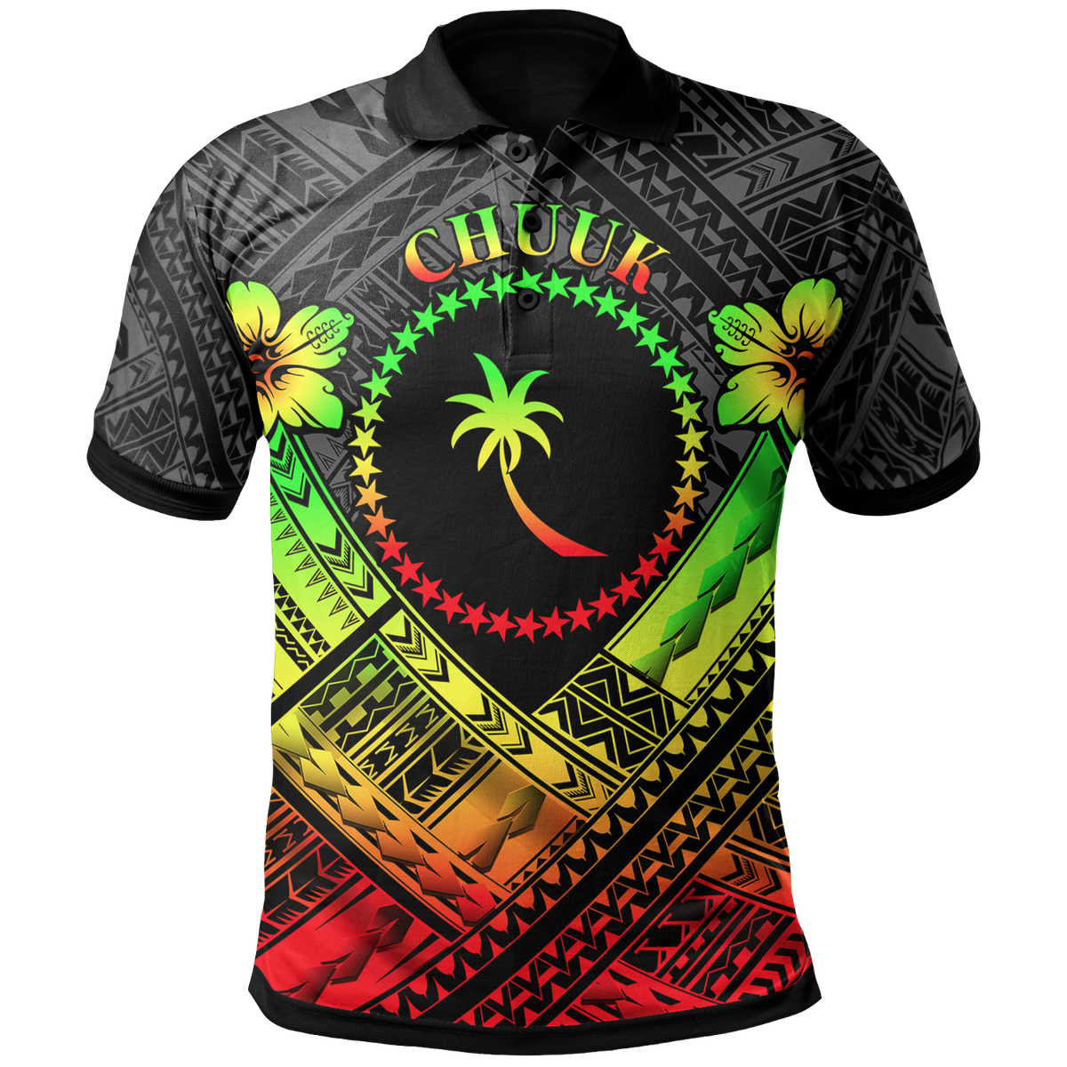Chuuk Polynesian Polo Shirt Truk Reggae Seal Camisole Hibiscus Style Unisex Reggae - Polynesian Pride
