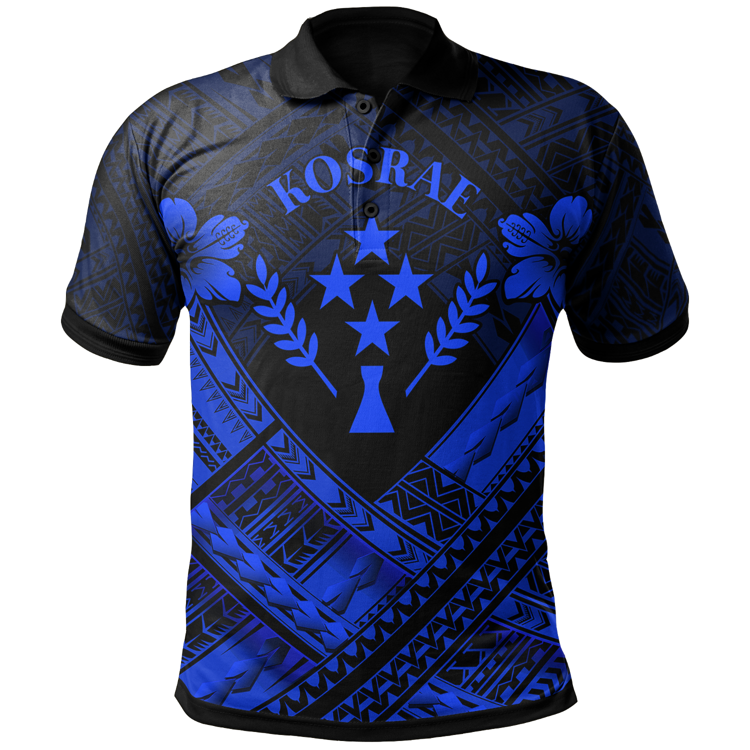 Kosrae Polynesian Custom Polo Shirt Kosrae Blue Camisole Hibiscus Style Unisex Blue - Polynesian Pride