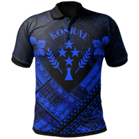 Kosrae Polynesian Custom Polo Shirt Kosrae Blue Camisole Hibiscus Style Unisex Blue - Polynesian Pride