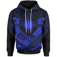 Marshall Islands Polynesian Hoodie Marshall Islands Blue Flag Camisole Hibiscus Style Unisex Blue - Polynesian Pride