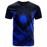 Marshall Islands Polynesian T Shirts Marshall Islands BlueFlag Camisole Hibiscus Style Unisex Blue - Polynesian Pride