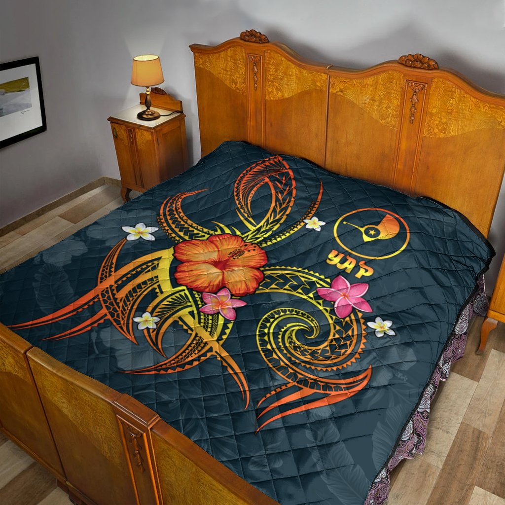 YAP Polynesian Premium Quilt - Legend of YAP (Blue) - Polynesian Pride