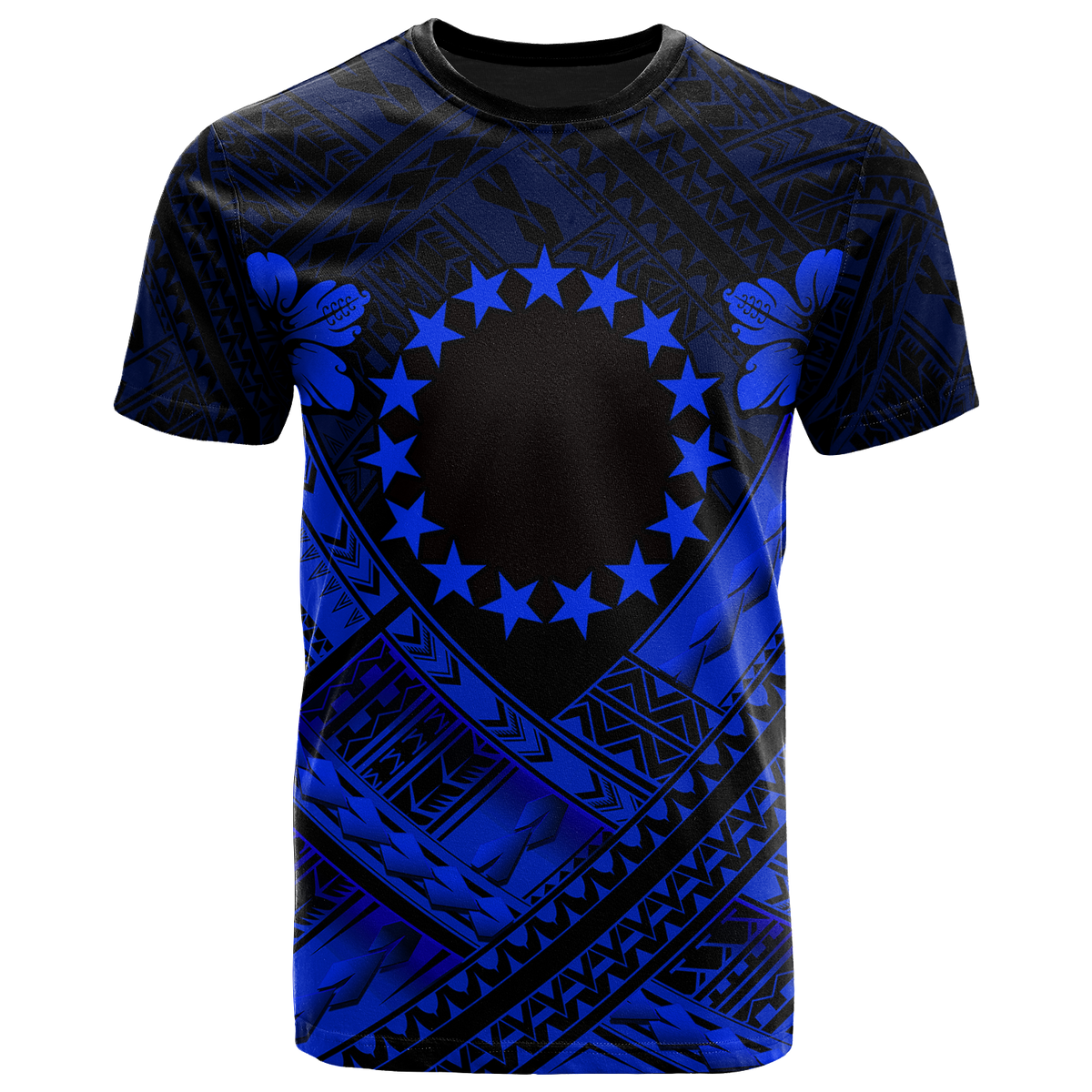 Cook Islands Polynesian T Shirt Cook Islands Blue Seal Camisole Hibiscus Style Unisex Blue - Polynesian Pride