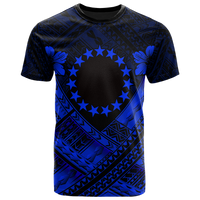Cook Islands Polynesian T Shirt Cook Islands Blue Seal Camisole Hibiscus Style Unisex Blue - Polynesian Pride