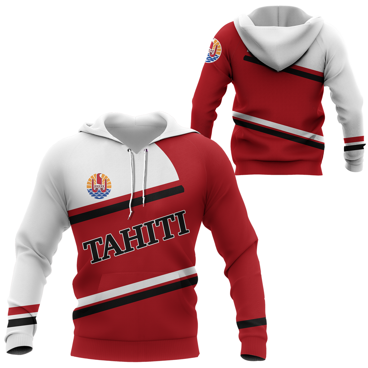 Tahiti All Over Hoodie Develop Style - Polynesian Pride
