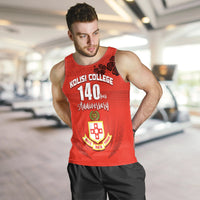 Kolisi Tonga College Atele Men Tank Top 140 Years Anniversary Tongan Ngatu LT13 - Polynesian Pride