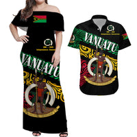 Vanuatu Matching Hawaiian Shirt and Dress Special Independence Anniversary Sporty Style LT8 Black - Polynesian Pride
