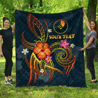 YAP Polynesian Personalised Premium Quilt - Legend of YAP (Blue) - Polynesian Pride